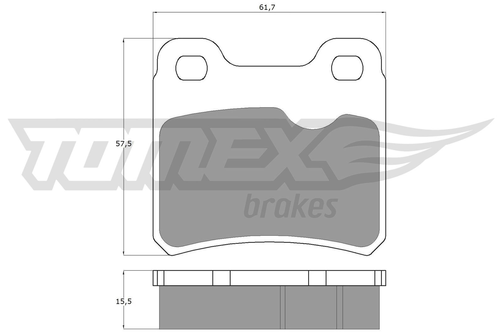 Obrázok Sada brzdových platničiek kotúčovej brzdy TOMEX Brakes  TX1349